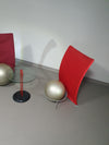 Italian modern red ball armchair San Siro designed by Fabrizio Ballardini, 1995