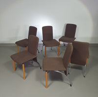 Hennie de Jong chairs 1980s set of 6