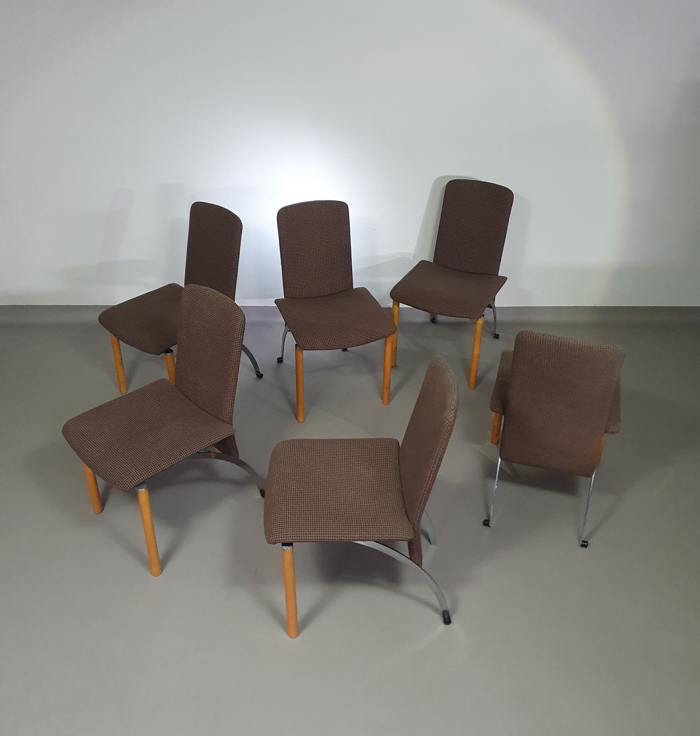 Hennie de Jong chairs 1980s set of 6