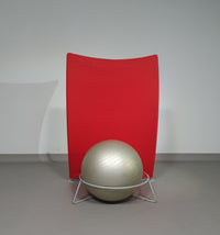 Italian modern red ball armchair San Siro designed by Fabrizio Ballardini, 1995