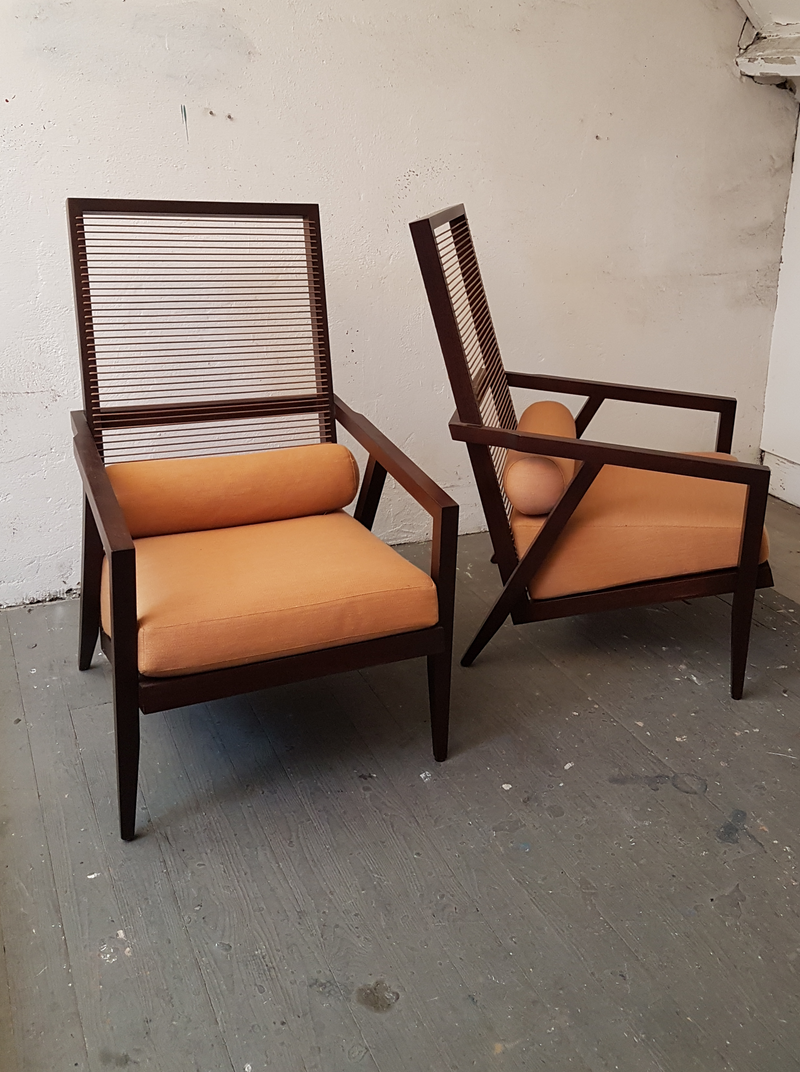 Set of 2 high back lounge chairs  Astoria HB - Franco Bizzozzero for Bonacina - 1990s