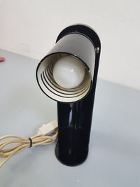 LEUKA "FLIP TOP" black ITALIAN STEEL DESK LAMP, RICHARD CARRUTHERS - 1970S