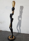 Life size 169 cm bronze African Woman Sculpture from Austria, 1950s