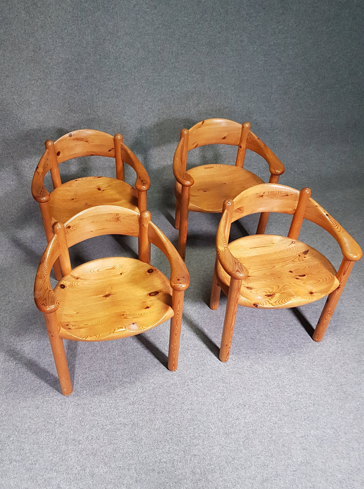 4 vintage pine armchairs Rainer Daumiller for Hirtshals Sawmill