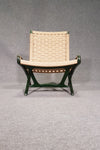 Green folding rope lounge chair by Ebert Wels, 1960s