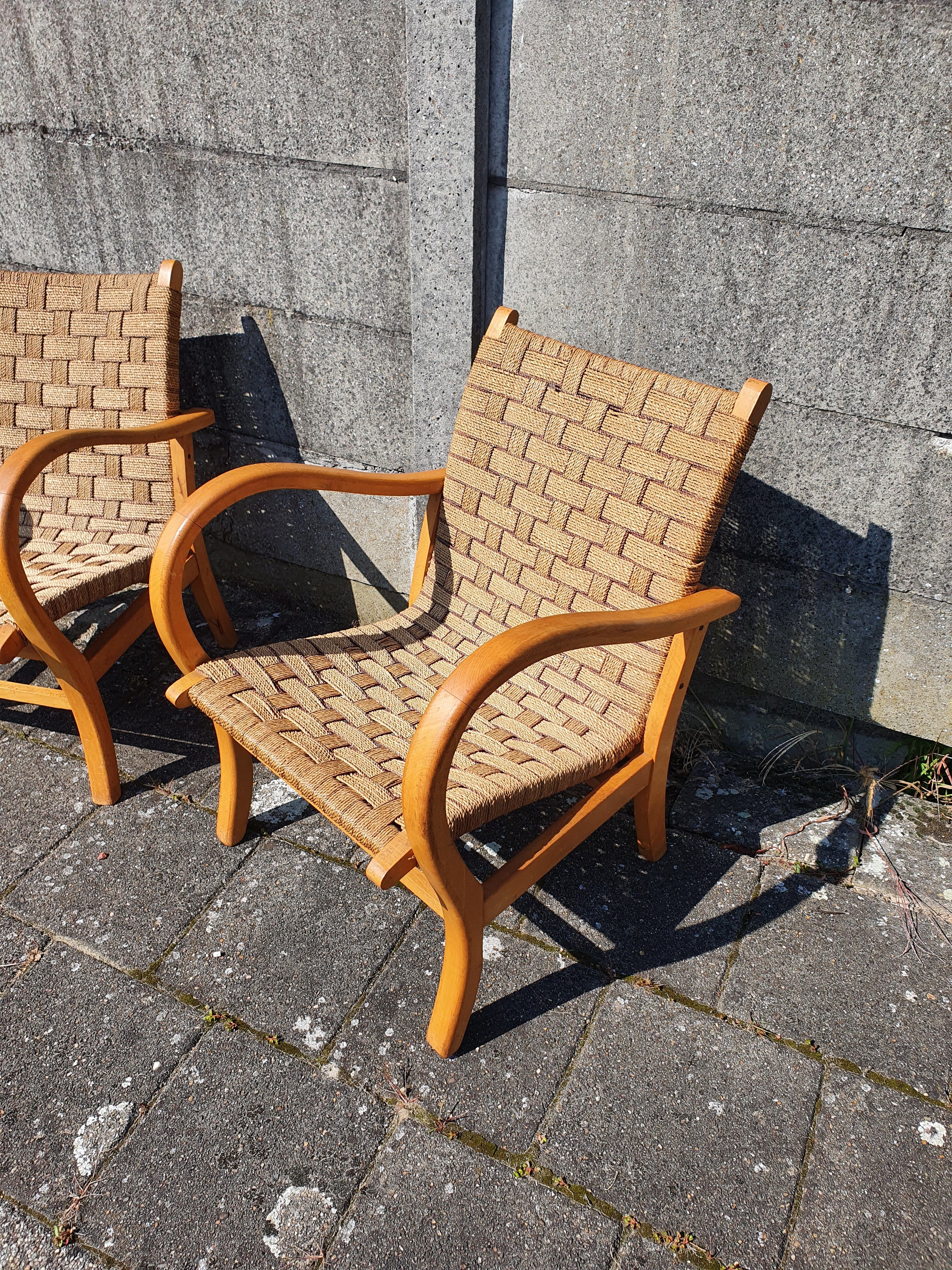 Bauhaus arm chairs, designed by German Erich Dieckmann in the 1930s.