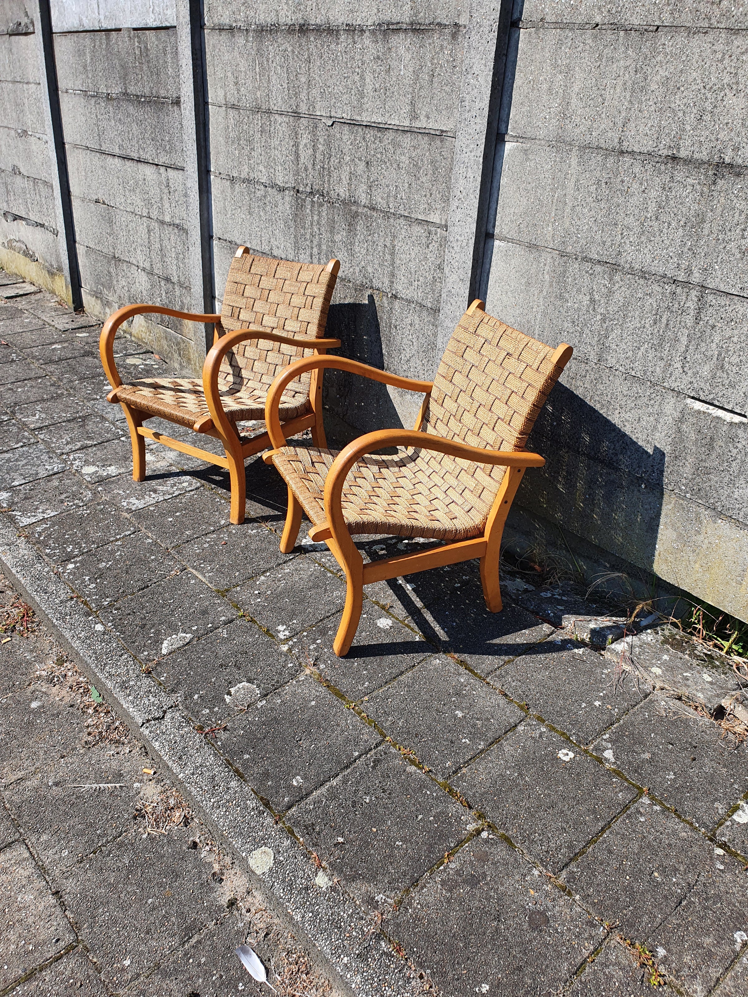 Bauhaus arm chairs, designed by German Erich Dieckmann in the 1930s.