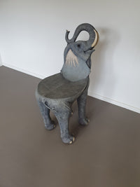 Veronese elephant chair by Allsculptures. Polystone resin 2006 Italy. Olifant stoel made in italy