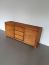 Split Reed Rattan vivai del sud Italian Sideboard with wave motif in the Manner of Cresp