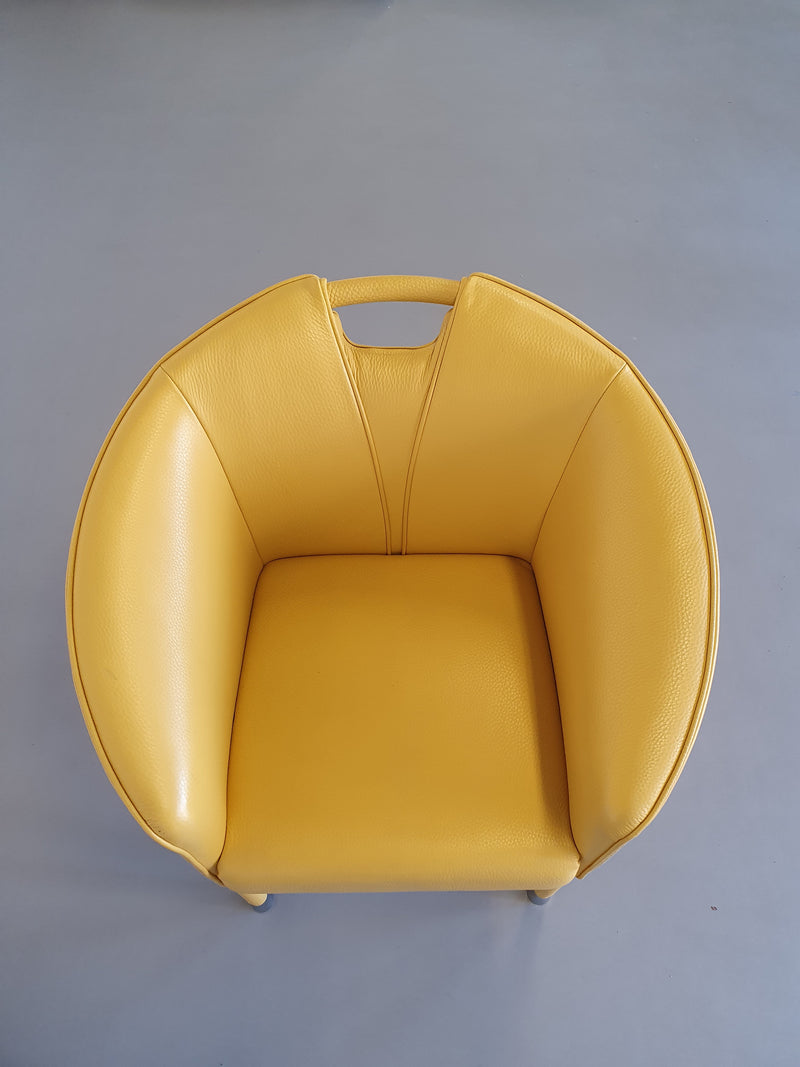 Paolo Piva- rare model - 4 Leather Armchairs Auretta , Edition Wittmann, circa 1980