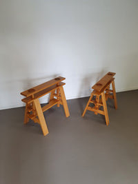 Table easels, Zanotta, CAVALLETTI LEONARDO (pair), Achille Castiglioni, 1979.