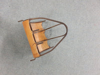 Firewood Basket leather and metal, 1960s