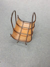 Firewood Basket leather and metal, 1960s