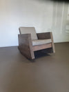 Brutalist massive rocking chair 1980s