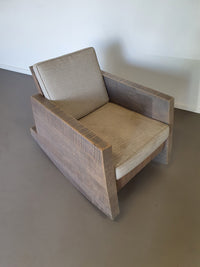 Brutalist massive rocking chair 1980s