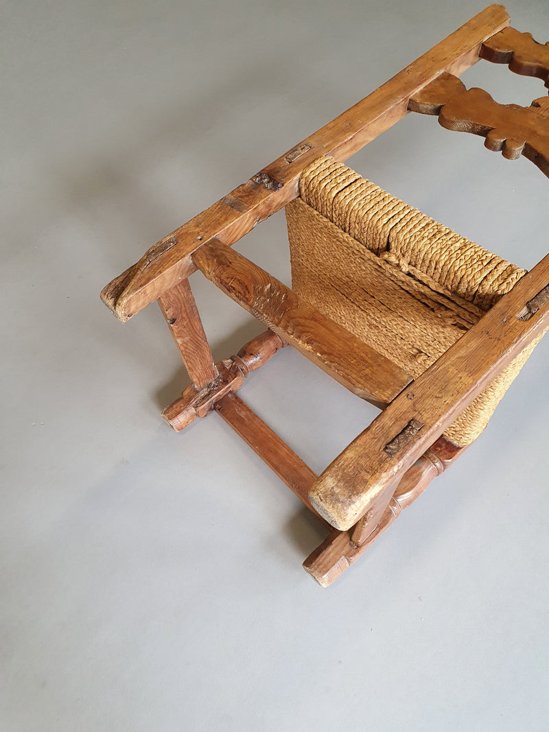 2 Brutalist rope chairs mid 1900s