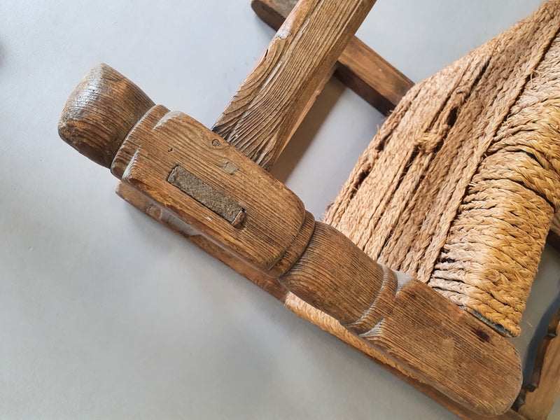 2 Brutalist rope chairs mid 1900s