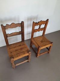 2 Brutalist rope chairs mid 1900s