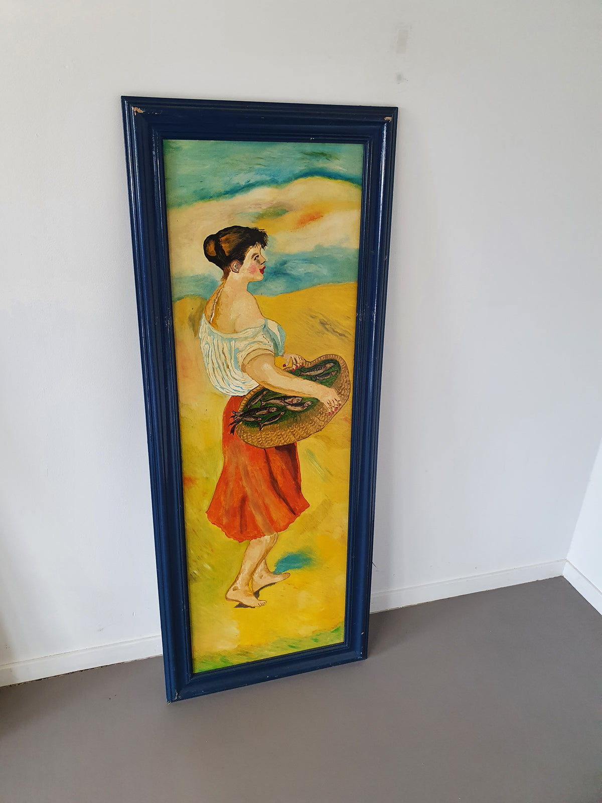 50 x 130 cm naive paintings 70s