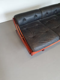 Gianni Songia Black Leather Daybed Sofa Model GS-195 for Sormani, Italy, 1963

#giannisongia #dakbedekking #sormani