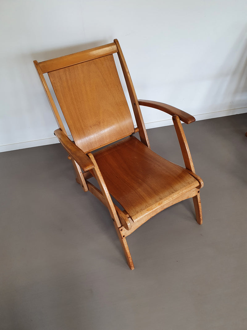 Mid Century plywood folding chairs