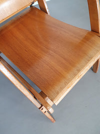 Mid Century plywood folding chairs