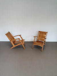 Mid Century plywood folding chairs
