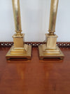 Set yellow brass Herda table lamps. 15 x 15 x 45 cm