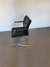 4 x Casala conference chair / black leather / chromen steel 1980s