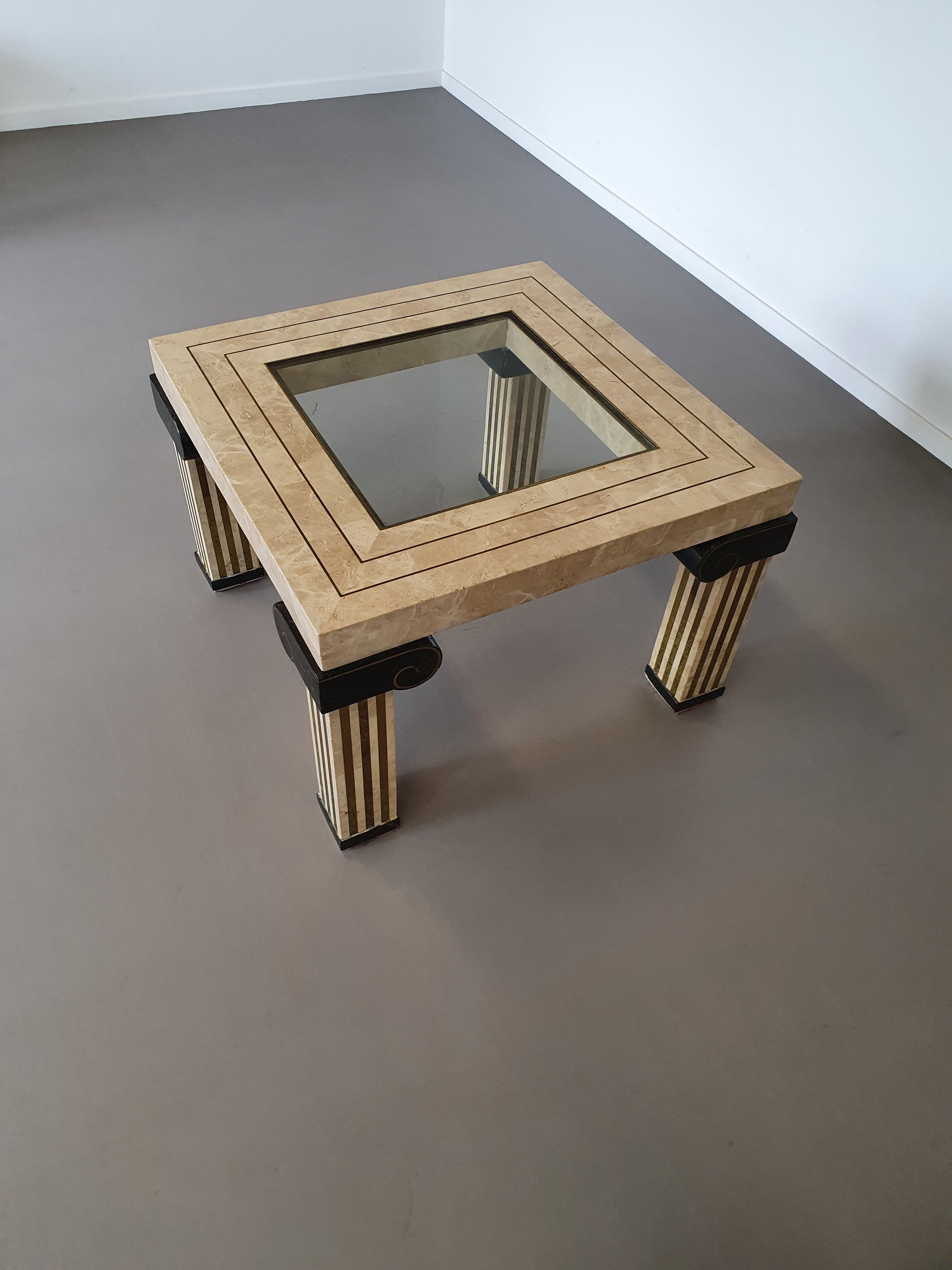 Maitland Smith Tesselated Coffee Table, U.S.A, 1980's 73 x 73 x 47 cm