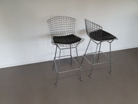 Set of 2 Harry Bertoia bar stools for Knoll.