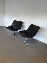 Leather, weighty lounge chairs. Wide 75 - height  87 - depth 70 cm .Price is for the set