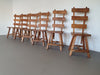 Olm wood brutalist wabi sabi dining set / 6 chairs / Table.