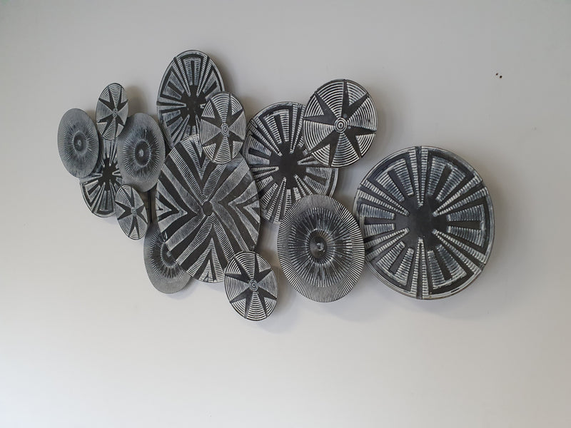 Large aluminium wall sculpture