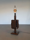 Large brutalist floorlamp 26 x 26 x 96 cm  total height. Mid century modern