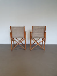 Original pair of folding armchairs, Danish, edited by Hyllinge Mobler from 1970