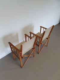 Original pair of folding armchairs, Danish, edited by Hyllinge Mobler from 1970