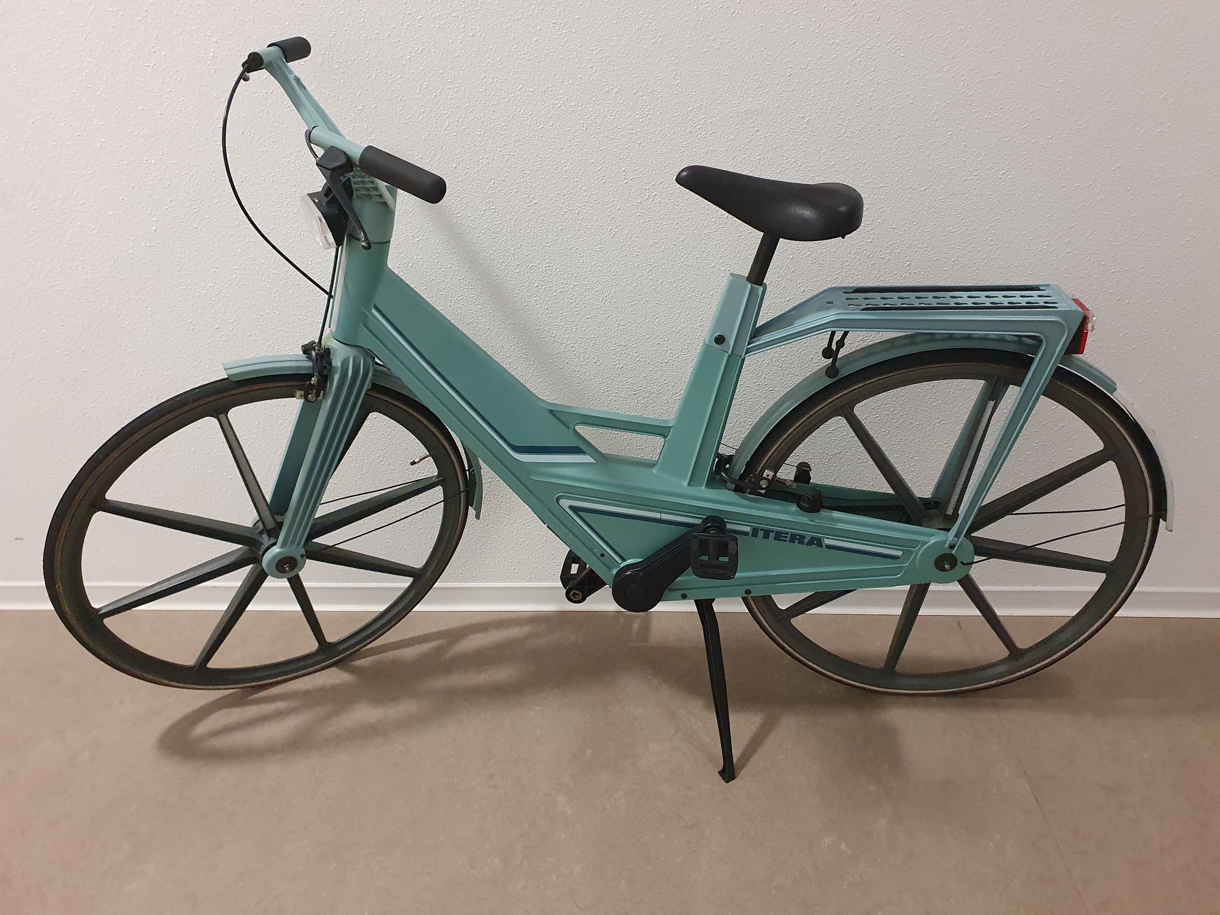 Vintage blue plastic bike Itera from Volvo Sweden, 1980s