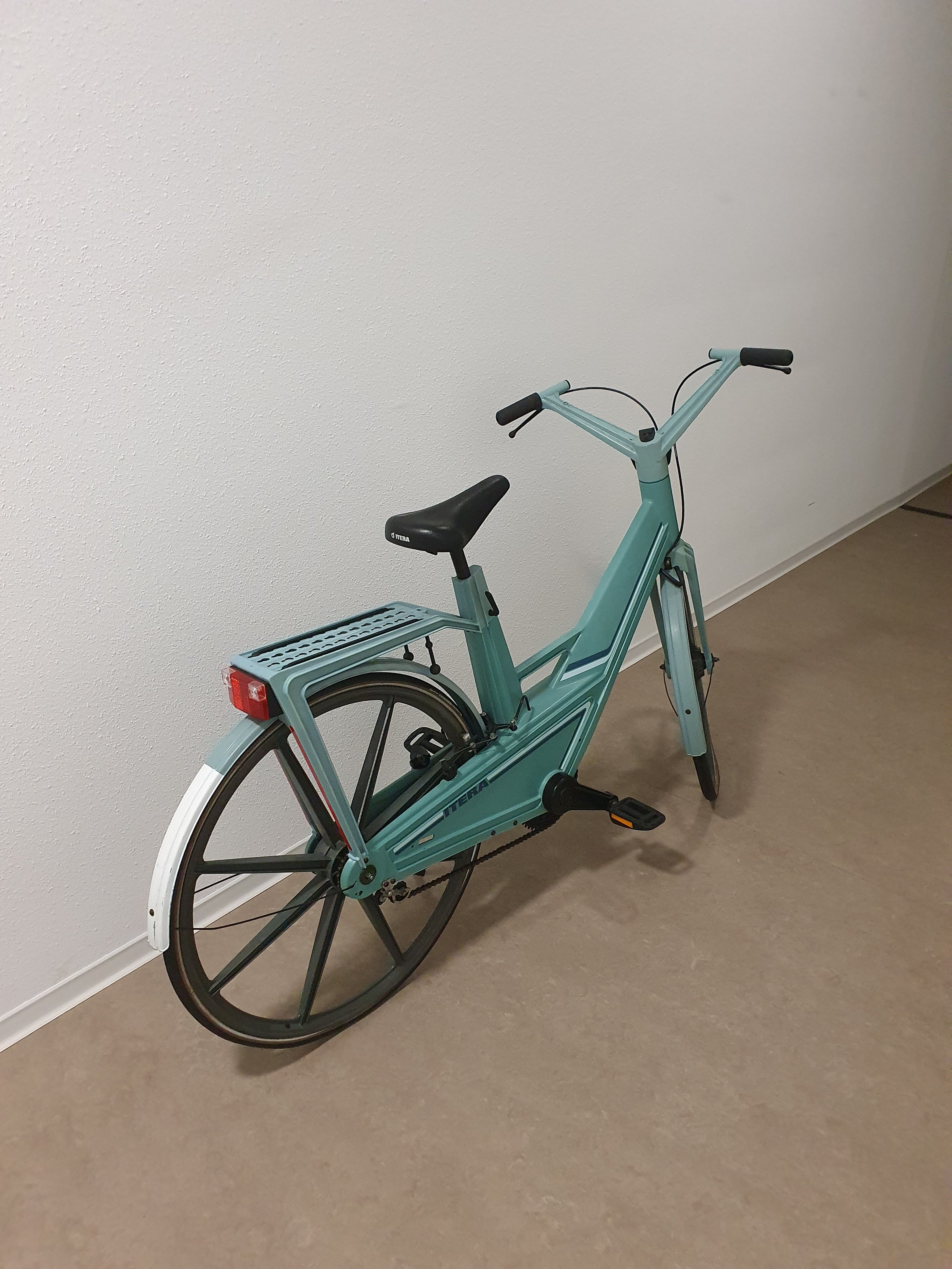 Vintage blue plastic bike Itera from Volvo Sweden, 1980s