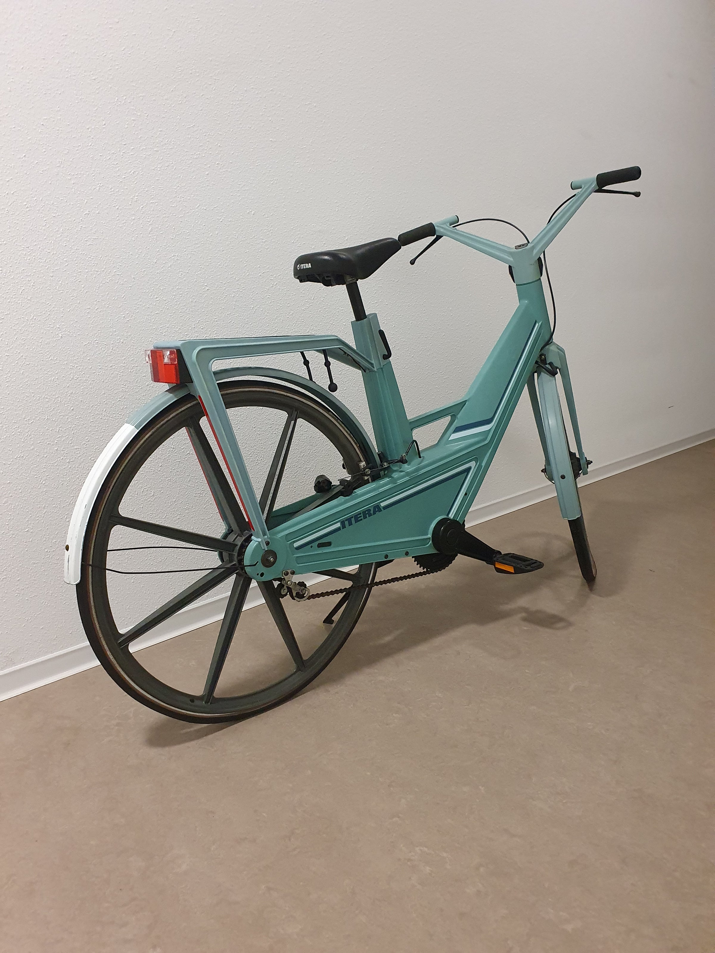 Vintage blue plastic bike Itera from Volvo Sweden, 1980s