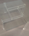 Vintage coffee table made by de Swart. Made of acrylic glass with a glass top