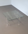 Vintage coffee table made by de Swart. Made of acrylic glass with a glass top