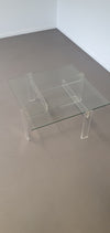 Vintage coffee table made by de Swart. Made of acrylic glass with a glass top