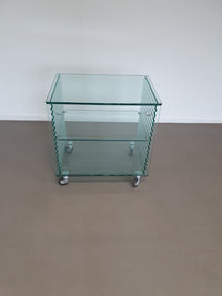 Onda Series Glass Media Cabinet by Ron Arad for Fiam, Italy, 1980