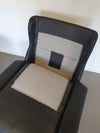 2 x calf black leather lounge chair. Made in Italy