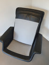 2 x calf black leather lounge chair. Made in Italy