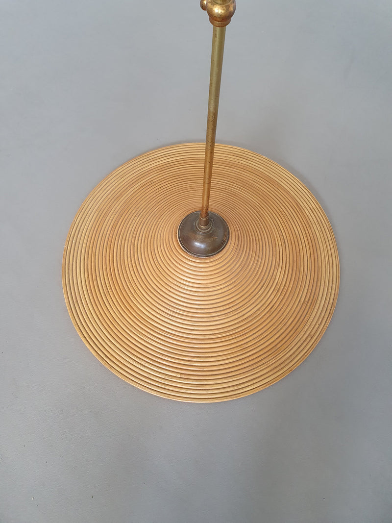 Lumi pencil reed bamboo pendant lamp 60s