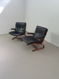 Vintage Kengu lounge chairs  by Elsa & Nordahl Solheim for Rybo Rykken & Co