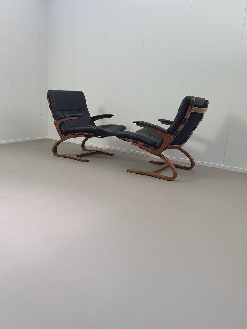 Vintage Kengu loungestoelen van Elsa &amp; Nordahl Solheim voor Rybo Rykken &amp; Co