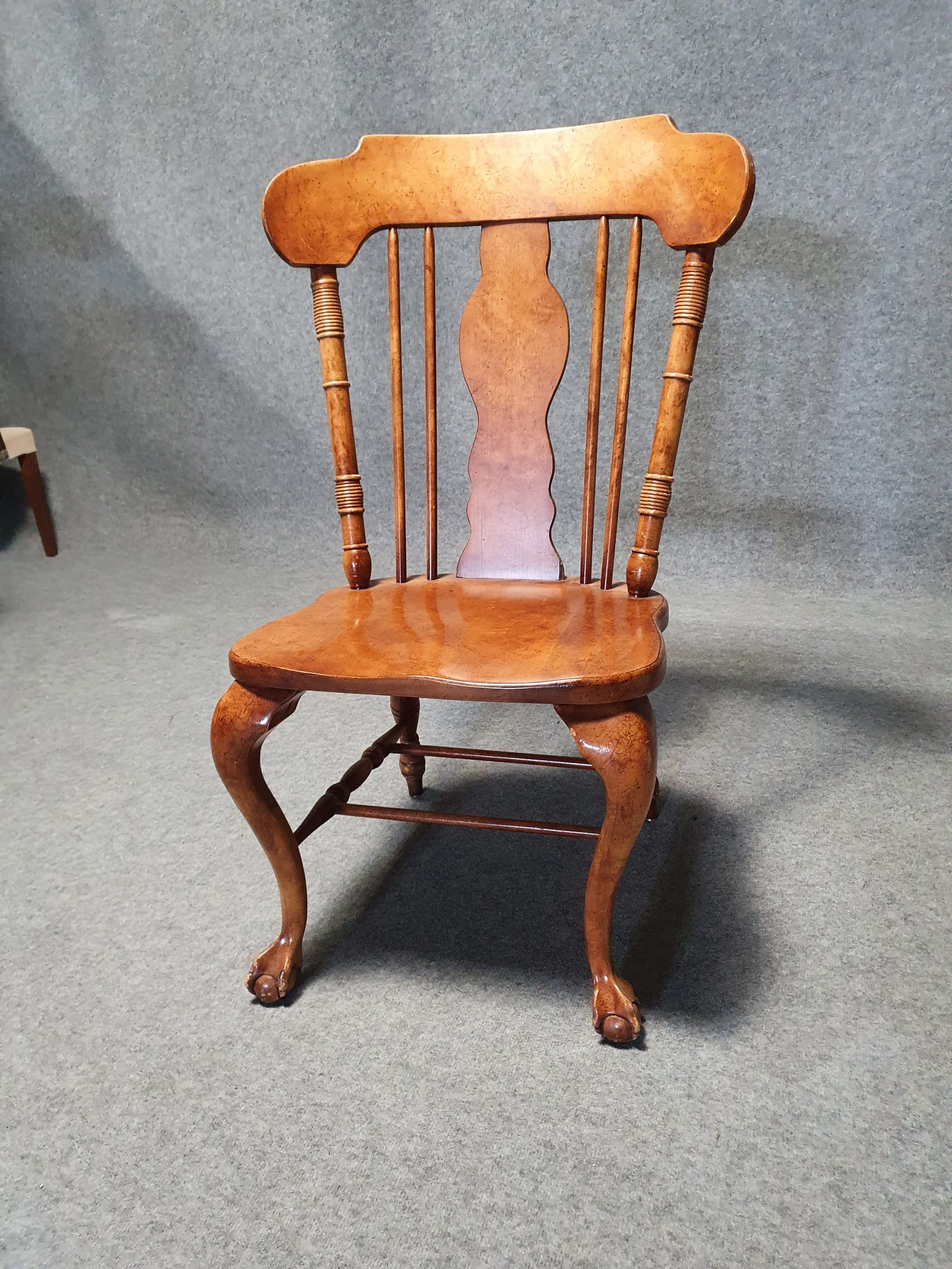 4 x GEORGE II SOLID HALL ARMCHAIRS